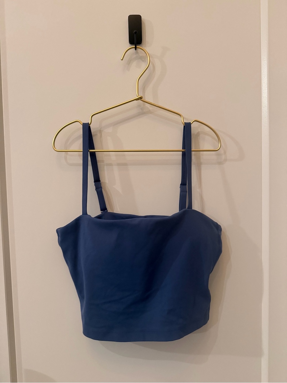🦋 Sz Small CRZ YOGA “Pitch Blue” Square Crop Tank with Adjustable Straps